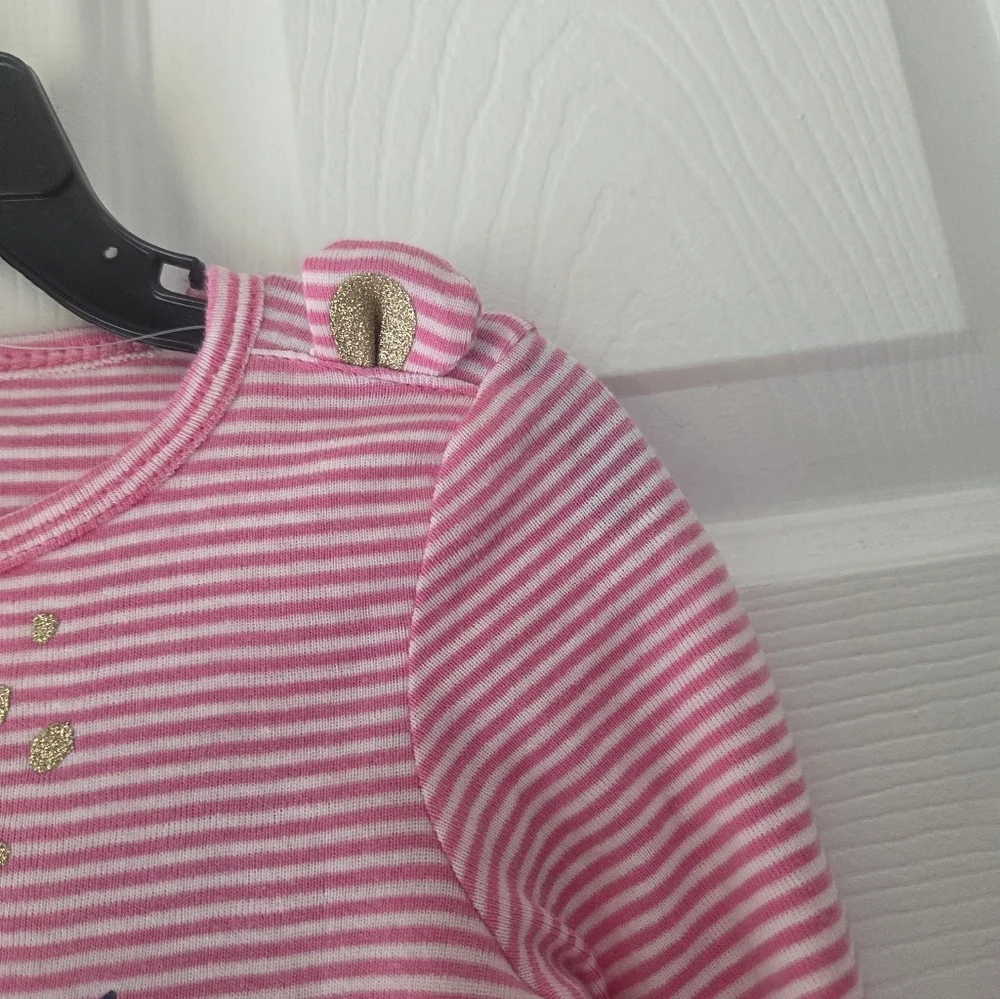 Carter's Baby Girl 18 Months 2 Pc Set NWT Outfit Animal Reindeer Stripes